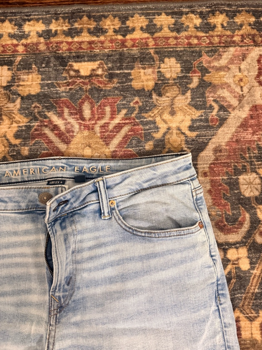 American Eagle Outfitters Light Blue Slim Straight Jeans - Picture 4 of 8